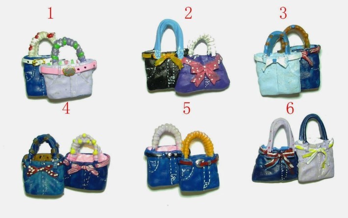 BORSETTA CALAMITA MAGNETE IN RESINA "SHOPPING JEANS BAG"