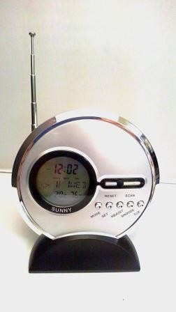 SVEGLIA ROTONDA CALENDARIO BAROMETRO E RADIO FM M.801A