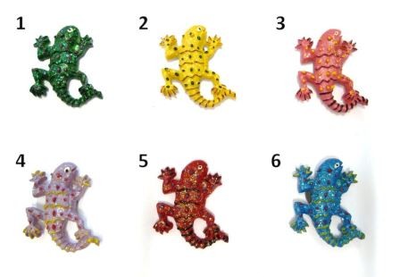 CALAMITA MAGNETE IN RESINA GECO CARTOON; FRIDGE CARTOON MAGNETS