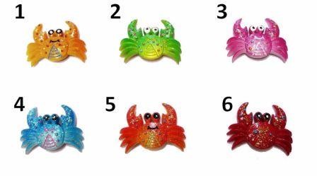 CALAMITA MAGNETE FRIGO RESINA GRANCHIO TROPICAL;FRIDGE MAGNETS TROPICAL CRAB 