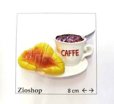 Souvenir  From Italy Calamita Frigo Fridge Magnets  ITALIA CORNETTO E CAPPUCCINO 