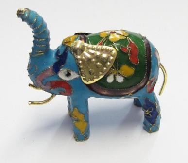 BOMBONIERA ELEFANTE PORTAFORTUNA IN CLOISONNE SMALTATO VARIE COLORAZIONI  LUCKY ELEPHANT
