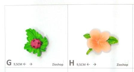 Calamita Magnete Frigo Fridge Magnets  FIORE SEGNAPOSTO DECORAZIONE 