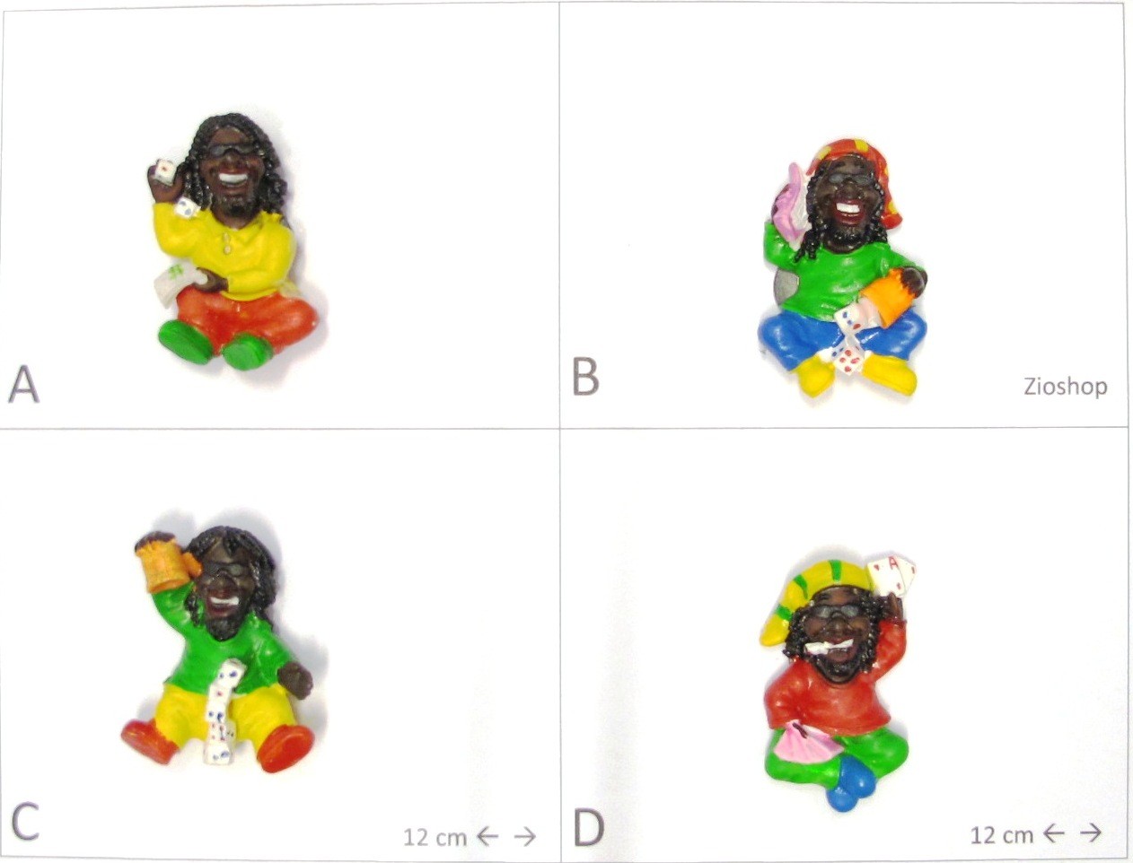 Calamita Magnete Frigo Fridge Magnets Jamaican JAMAICANO CON I DADI