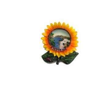 Calamita da Frigo Magnete Souvenir Resina"SORRENTO GIRASOLE" Fridge Magnet Italy