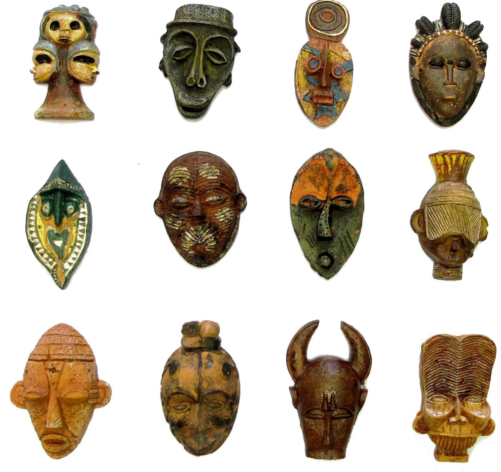 Calamita Magnete Frigo Fridge Magnets  MASCHERA AFRICANA ANTICA