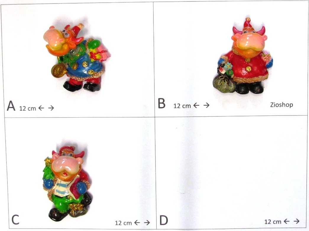 Calamita Magnete Frigo Fridge Magnets  MUCCA MOLLE NATALIZIA