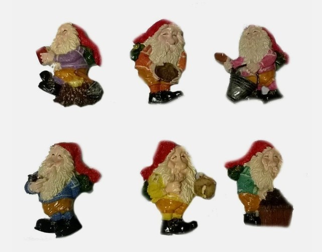 CALAMITA MAGNETE IN RESINA FOLLETTI DEL BOSCO; FRIDGE MAGNETS WOODS ELF