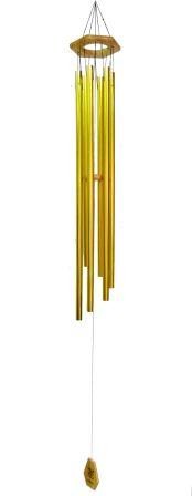 CAMPANELLO DEL VENTO SCACCIAGUAI ARTIGIANALE XXL 140CM LEGNO ALLUMINIO 