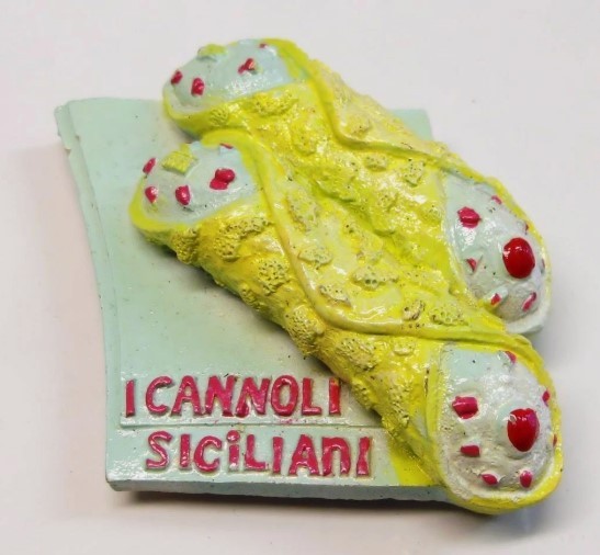 Calamita Magnete Souvenir Sicilia CANNOLO SICILIANO Fridge Magnets