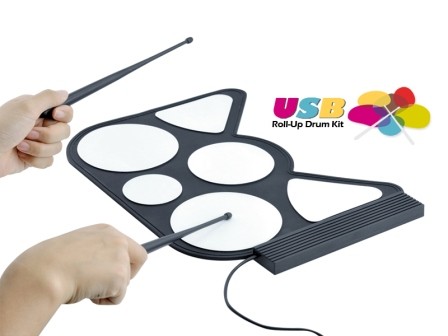 USB ROLL- UP DRUM KIT USB BATTERIA