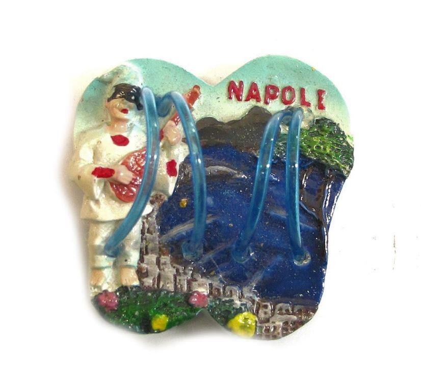 Calamita da Frigo Magnete in Resina "NAPOLI INFRADITO" Fridge Magnet Souvenir