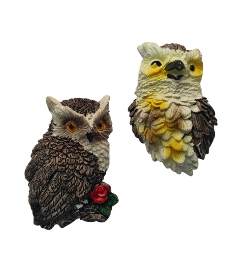 Calamita Magnete Frigo in Resina Portafortuna Gufo;Fridge Magnets Owl