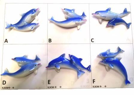 Calamita Magnete Frigo  Fridge Magnets dolphin  DELFINO DOPPIO 