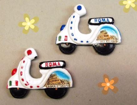 Calamita da Frigo Magnete Resina "ROMA COLOSSEO MOTO" Fridge Magnet Souvenir