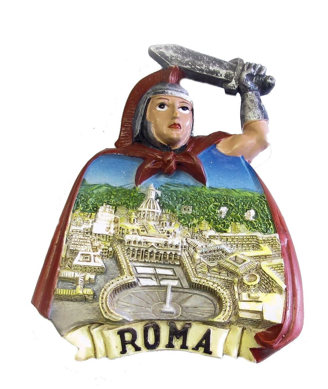  Calamita Magnete Resina "ROMA GLADIATORE VATICANO" Fridge Magnet Souvenir