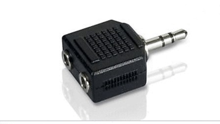Sdoppiatore adattatore jack maschio 3,5 m + 2 prese jack 3,5 femmina ADATTATORE JACK 3,5 M / 2 JACK 3.5 F