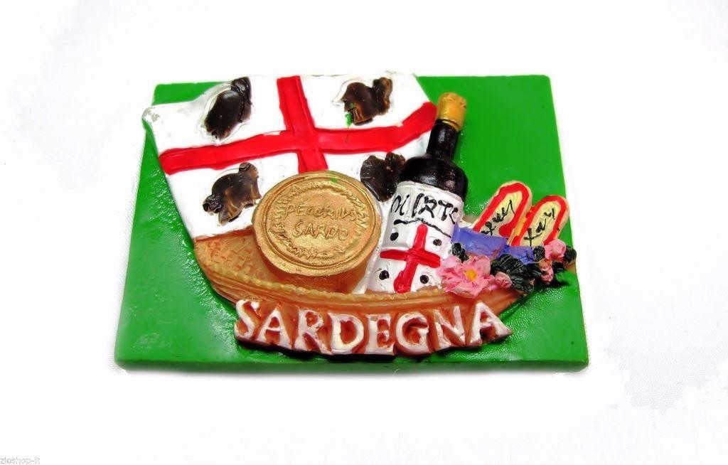 Calamita Magnete Souvenir Sardegna dei Mori . Souvenir fridge magnets Italy