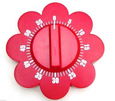 Timer Meccanico da Parete "BIG WALL TIMER" per Cucina  e  Hobby a forma fiore  FLOWER 