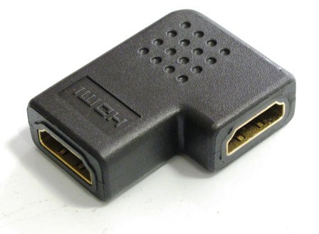 Adattatore HDMI F/F "L" 90 GRADI piani 1080p ADAPTER HDMI FEMALE/FEMALE