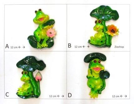 Calamita Magnete Frigo Fridge Magnets  RANOCCHIA CON FIOR DI LOTO