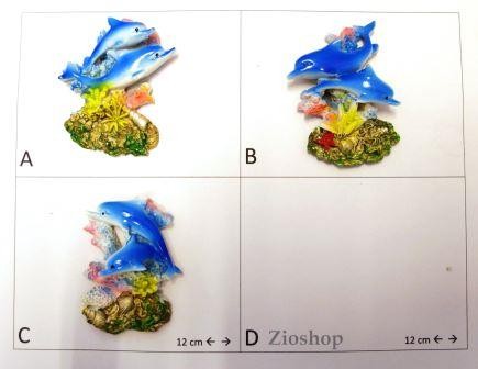 Calamita Magnete Frigo Fridge Magnets dolphin DELFINI CON CORALLO
