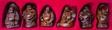 SET DI 6 SPLENDIDI BROWN BUDDHA EFFETTO LEGNO in Resina PORTAFORTUNA