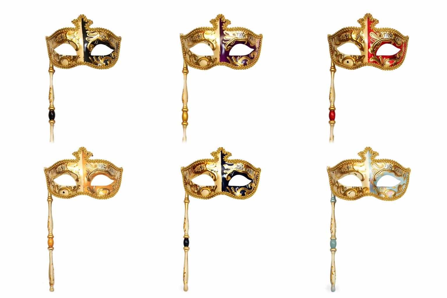 Maschera Carnevale decorata serie 1981. Disponibile in varie colorazioni
