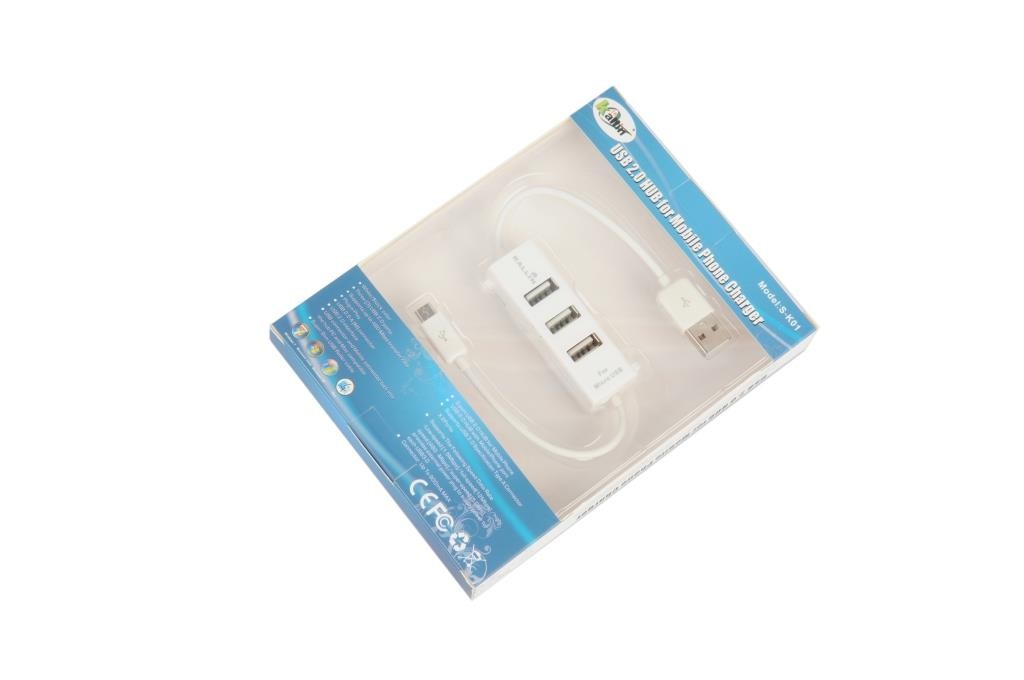 CAVO USB - MICRO USB 5p & HUB USB 2.0 3 PORTE, SAMSUNG HTC LUMIA ALCATEL. ALLIN1