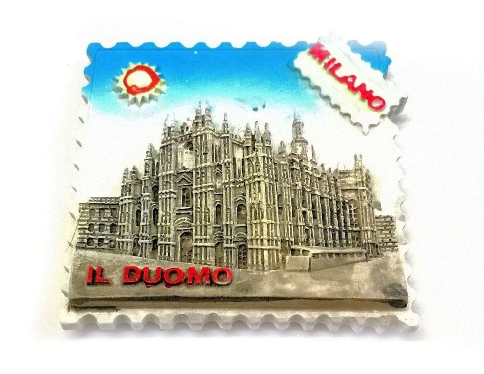 Calamita Magnete Souvenir from Italy in Resina Milano  DUOMO "STAMP"