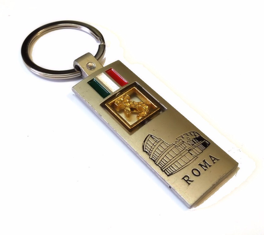 SOUVENIR PORTACHIAVI ITALIA MAPPA COLOSSEO RETTANGOLARE ITALY