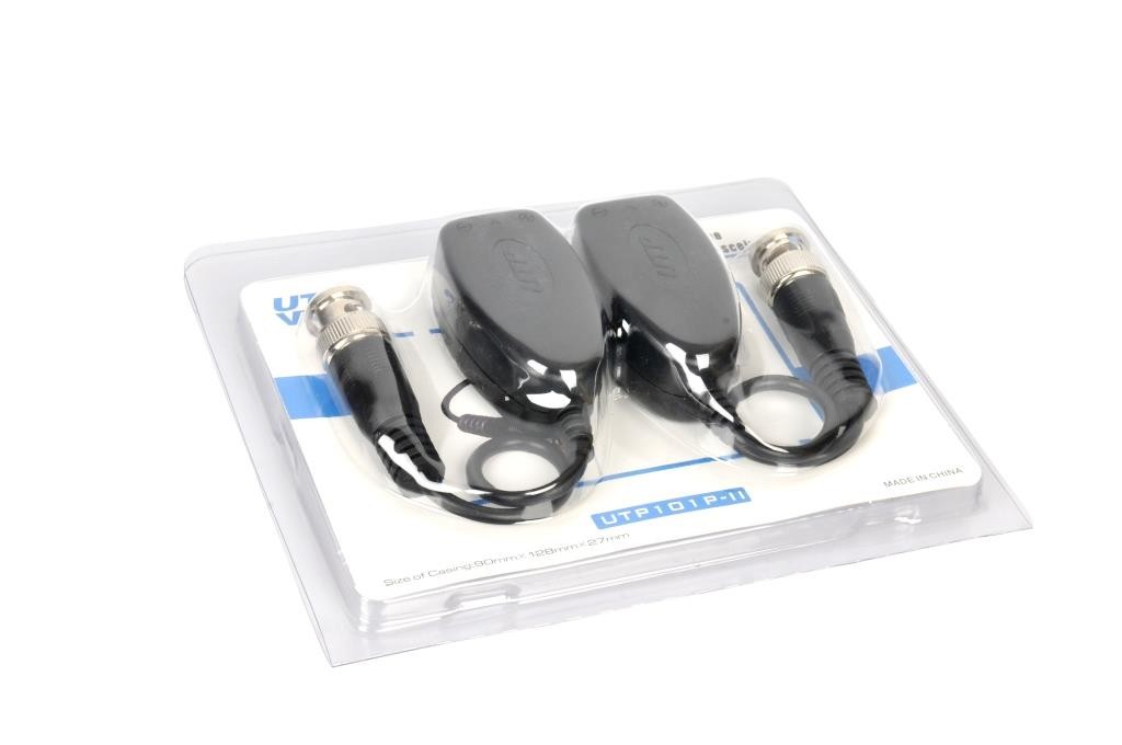 COPPIA UTP BALUN VIDEO PASSIVO BNC 400/600 METRI TRASMETTITORE RICEVITORE