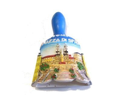 CALAMITA MAGNETE SOUVENIR RESINA ROMA CAMPANA PIAZZA DI SPAGNA;FRIDGE MAGNET FROM ITALY