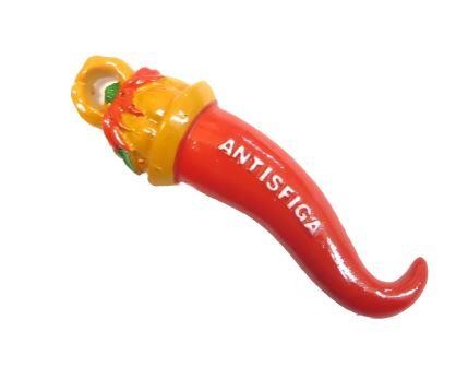 Portafortuna Antisfiga Calamita Frigo Magnete Resina"Cornetto peperoncino"Lucky Fridge Magnet From Italy
