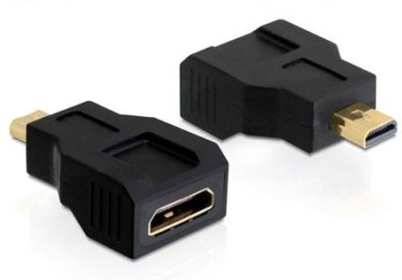 ADATTATORE MINI HDMI (TIPO C) FEMMINA A MICRO HDMI (TIPO D) MASCHIO