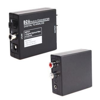 MINI CONVERTITORE AUDIO DA DIGITALE AD ANALOGICO A TOSLINK COASSIALE OTTICO RCA L/R