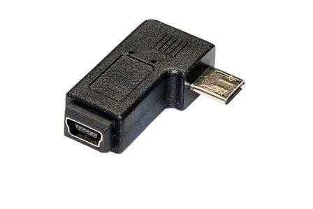 ADATTATORE ANGOLARE MINI USB F / MICRO USB M 90 GRADI