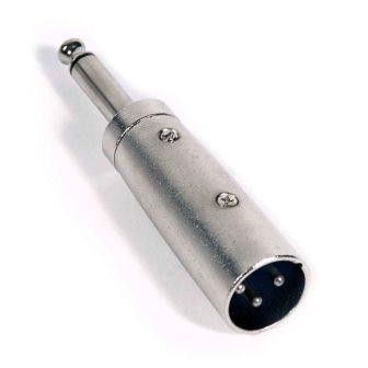 Adattatore JACK AUDIO MONO 6.35 mm  MASCHIO TO CANNON XLR MASCHIO