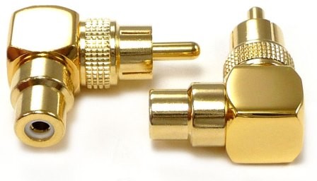 ADATTATORE ANGOLARE RCA M/F 90 GRADI 