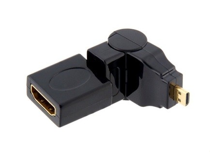 ADATTATORE HDMI MICRO / HDMI F A 360 GRADI SNODATO 