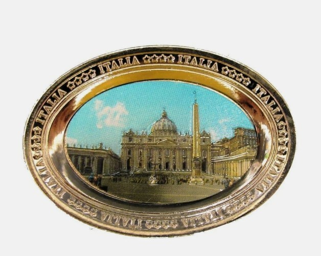 SOUVENIR FROM ITALY CALAMITA METALLO ROMA SAN PIETRO