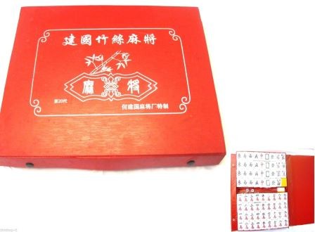 GIOCO DA TAVOLO MAHJONG 麻将-麻雀 144 TESSERE 2 DADI 
