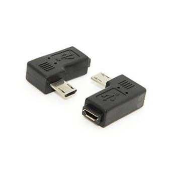 ADATTATORE ANGOLARE MICRO USB M/F 