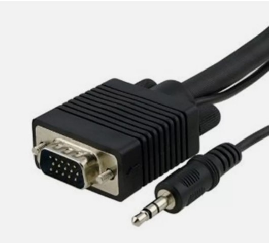 CAVO AUDIO VIDEO VGA/SVGA/XGA JACK 3.5mm M/M. 3mt.; AUDIO VIDEO CABLE 2IN1