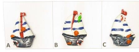 12x Calamita Frigo Magnete Resina "BARCA A VELA MARINARA VELIERO " Fridge Magnet