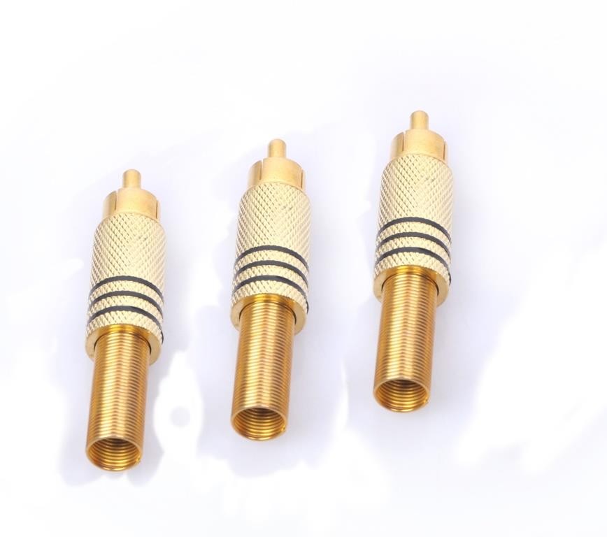 TOP QUALITY RCA MALE CONNECTOR; SPINA RCA PLACCATO ORO