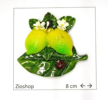 Calamita Magnete Frigo Fridge Magnets  LIMONI CON COCCINELLA   