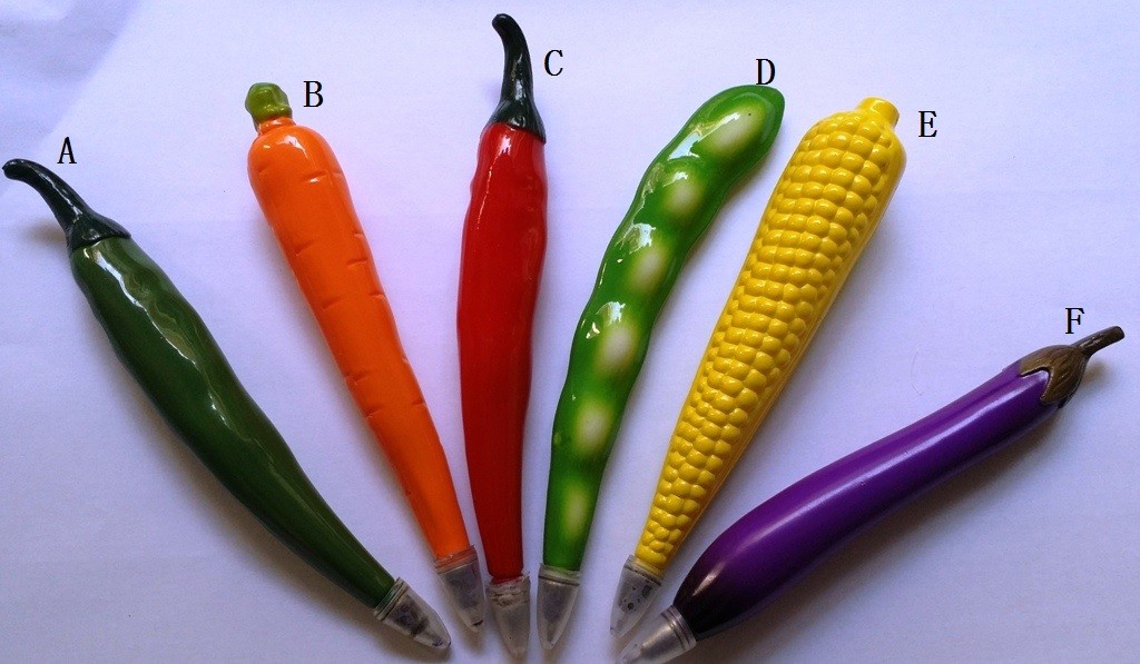 6 X PENNA CALAMITA FRIGO VERDURA FRIDGE MAGNET PEN VEGETABLES  VARI MODELLI
