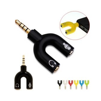 Adattatore separatore di segnale Sdoppiatore Audio Microfono e Cuffia jack 3,5 mm per IPONE IPAD MACBOOK ETC