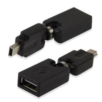 ADATTATORE USB 2.0 AF/MINI USB 5P M 360 GRADI